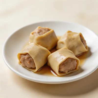 Gluten and Tofu Skin Rolls