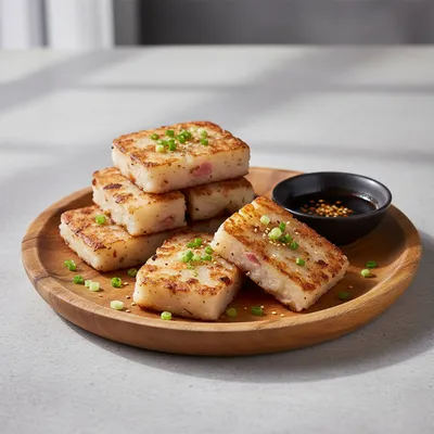 Pan-Fried Turnip Cake — Crispy Radish Squares